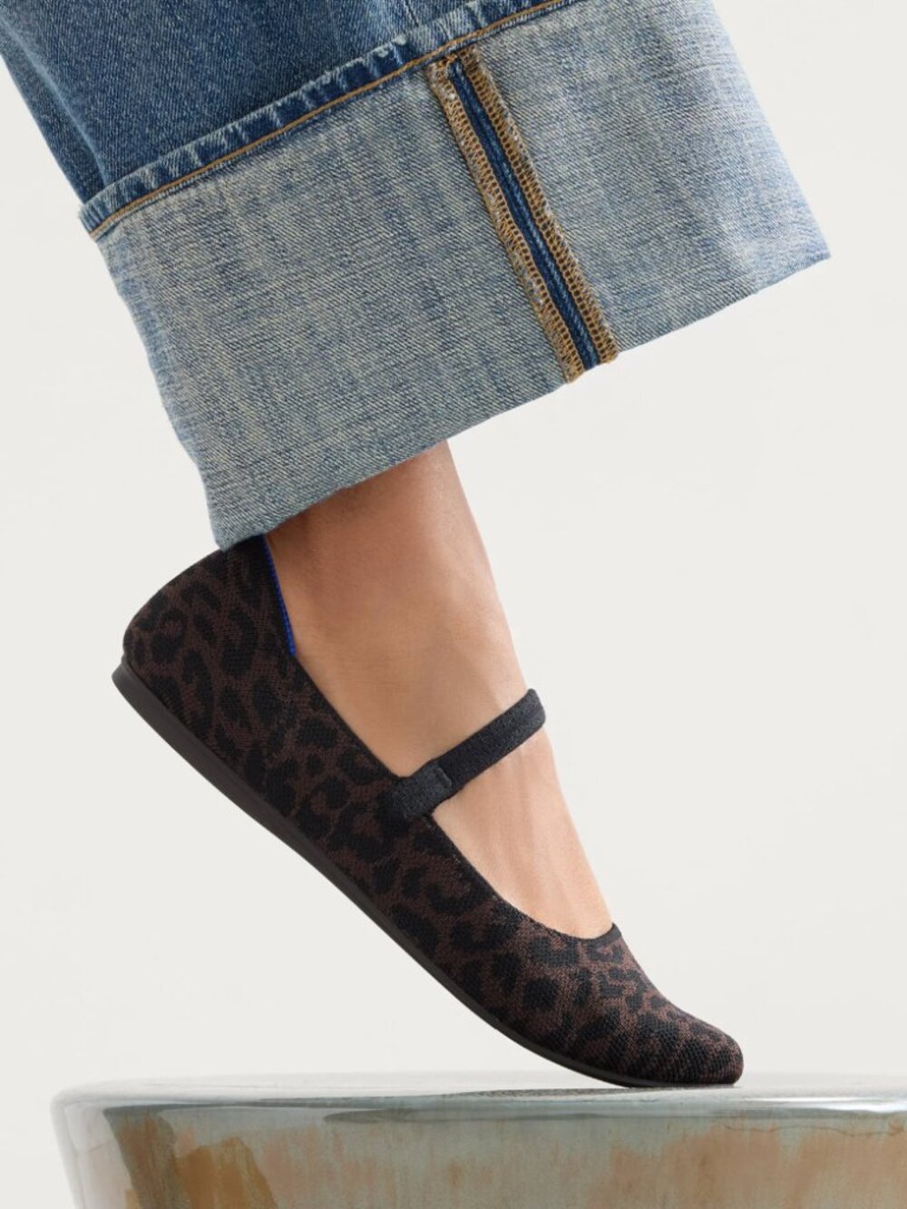 Rothy's Classic Cheetah Square Mary Jane 8